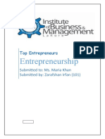 Entrepreneurship: Top Entrepreneurs