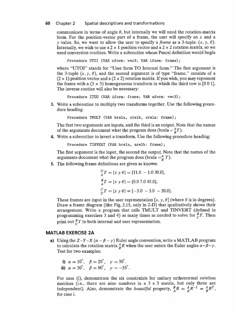 Matlab Exercise 2a-2b | PDF | Parameter (Computer Programming) | Matrix ...