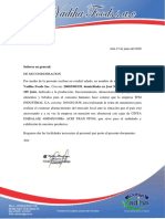 Carta TFM Industrial Lima