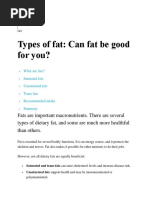 Types of Fat: Can Fat Be Good For You?