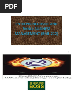 Entrepreneurship and Small Business Management (Bme-212)