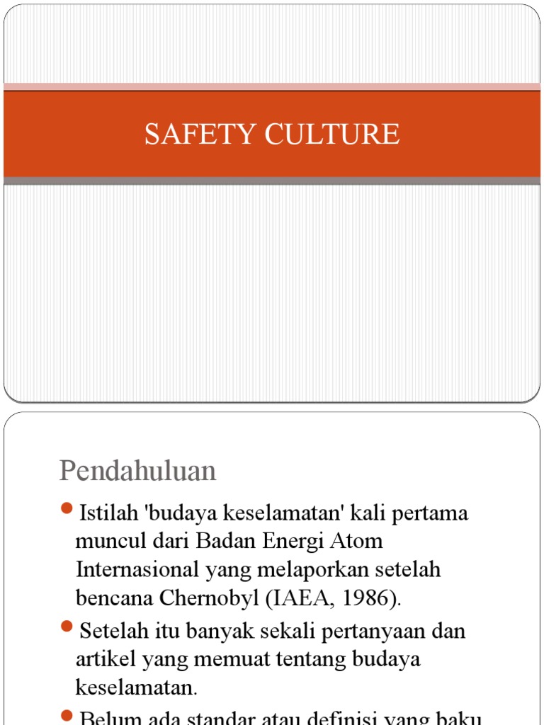 Safety Culture Pdf Occupational Safety And Health Human Nature