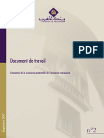 Estimation de La Croissance Potentielle de l’Économie Marocaine