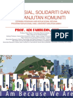 Kerja Sosial, Solidariti Dan Keberlanjutan Komuniti: Prof. Adi Fahrudin, PHD