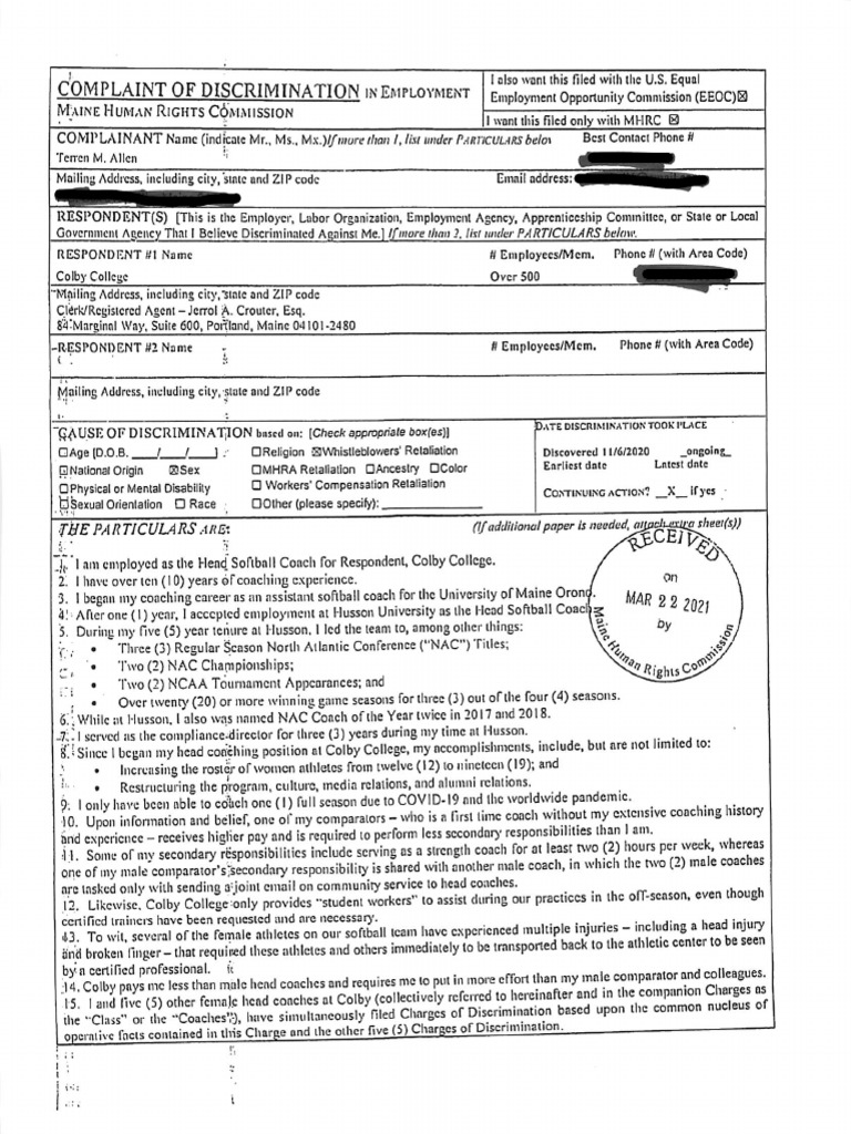 Anonymous Complaint PDF