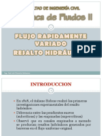 2 - Flujo Rápidamente Variado - Resalto Hidráulico