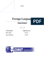 Foreign Language: Final Report