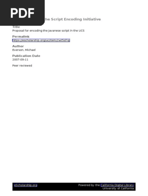Unicode Jawa Pdf Notation Encodings