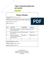 Assessment Task 4 - Execute Project and Manage Project Control