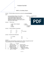 Worksheet Unit 8a&b: (An Example)