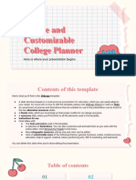 Customizable College Planner Template