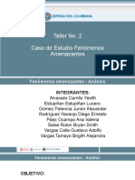 Taller 2 Caso de Estudio Fenómenos Amenazantes en Ejecución de Desarrollo