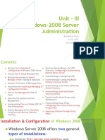 Windows Server 2008 Administration Overview