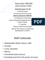 Medieval India TIMELINE Muslim Period 711AD: Mohd Bin Qasim 711 AD