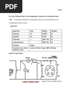 1ph IM No Load and Block Rotor