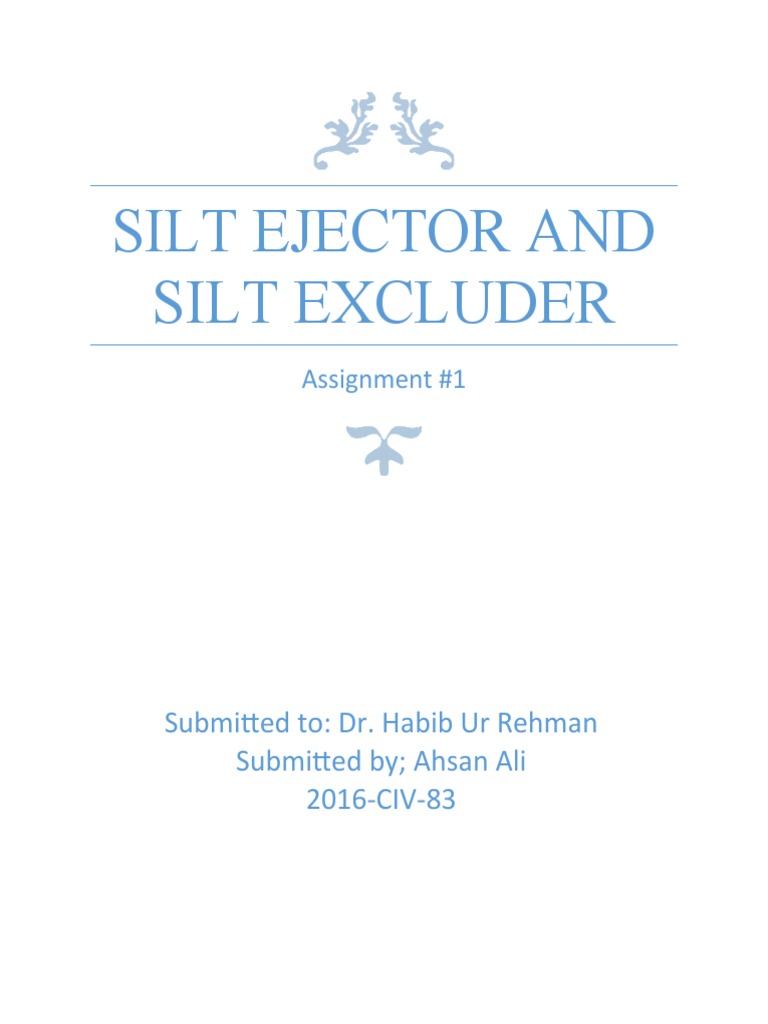 SIlt Ejector and Silt Excluder PDF