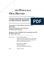 S J P O H: IR OHN Ople Ph.D. RAL Istory