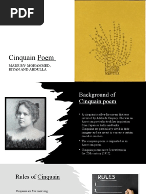 Cinquain Poem.
