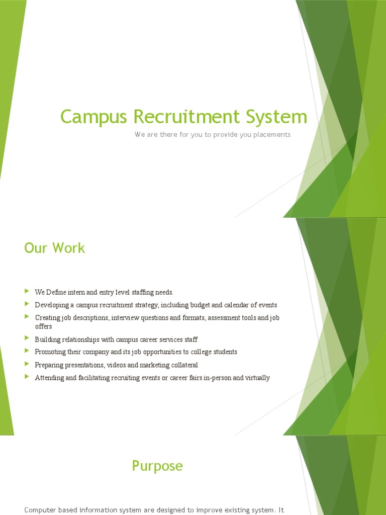 Campus Recruitment System Pdf
