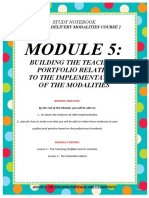 Building The Teaching Portfolio Related To The Implementation of The Modalities