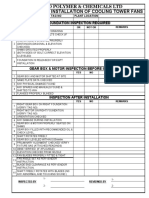 COOLING TOWER FAN Erection Quality Checklists