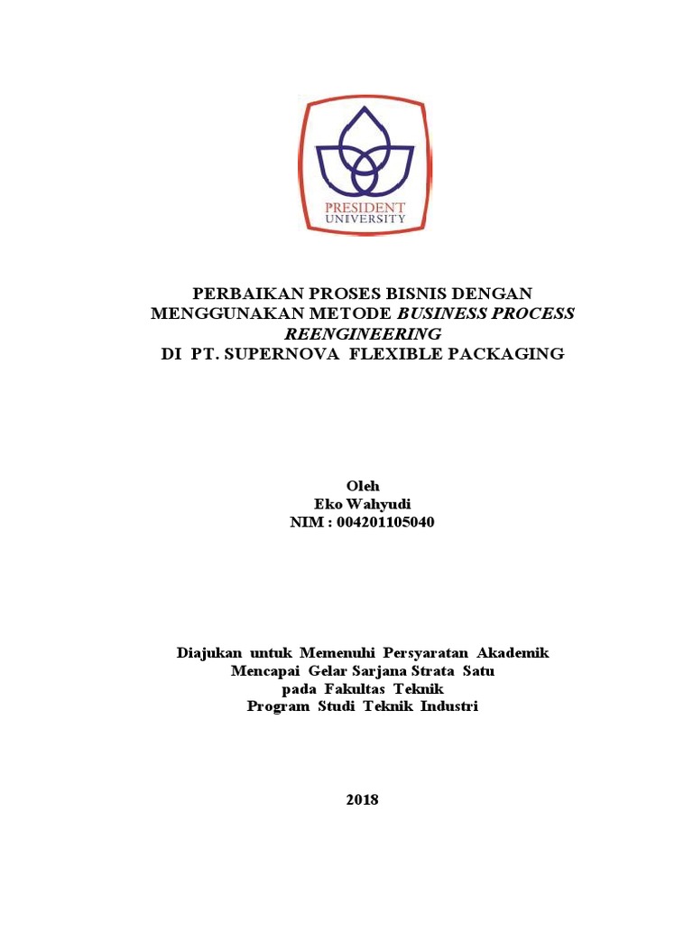 Perbaikan Proses Bisnis Dengan Menggunakan Metode Business Process Di ...