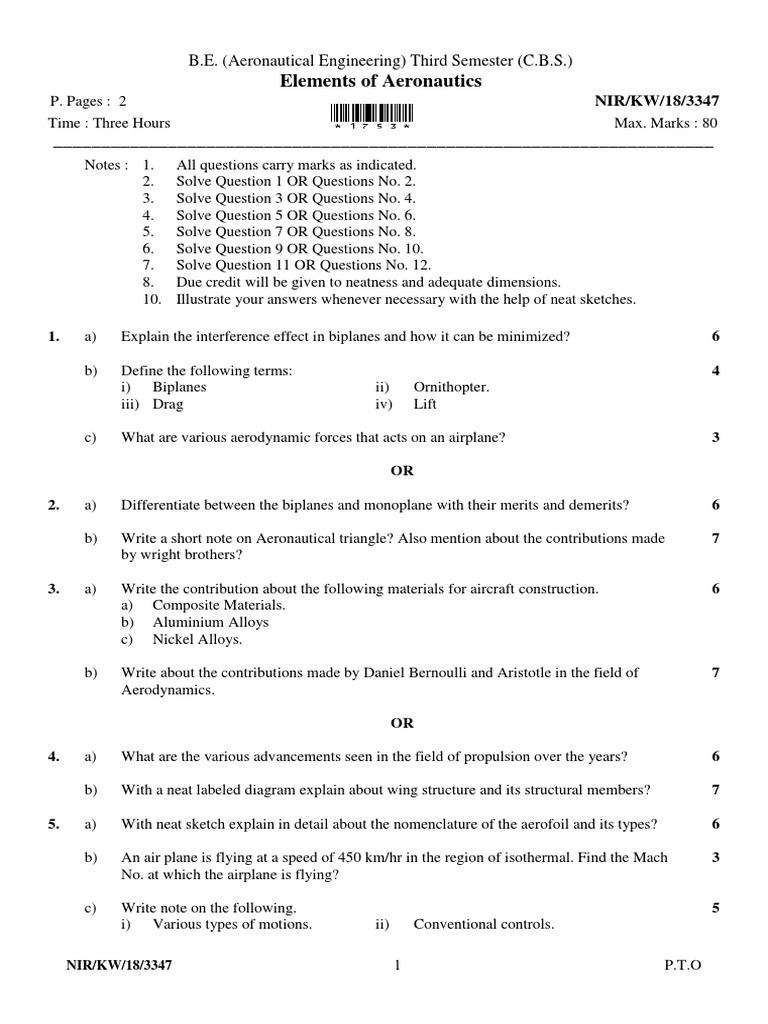 Aeronautical Engineering Exam Guide | PDF | Ductility | Flight
