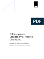 El Principio de Legalidad y Arrestro Ciudadano