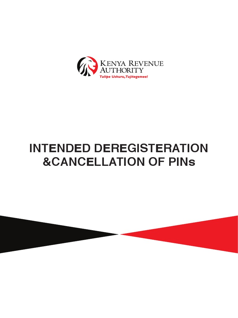 Intended Deregistration & Cancellation of Pins List | PDF