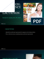 Nutrition: Pregnancy AND Lactation: Enriquez R. Cayaban, RN, LPT, MAN