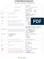 CheatSheet Python 1 Keywords1