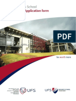 UFS Business School Brochure & Application Form