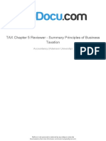 TAX Chapter 5 Reviewer - Summary Principles of Business Taxation TAX Chapter 5 Reviewer - Summary Principles of Business Taxation