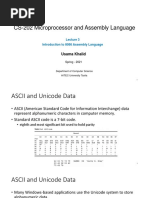 Lecture 3 Introduction To 8086 Assembly Language