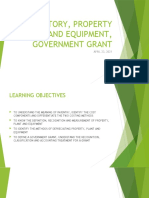 Inventory, Property Plant and Equipment, Government