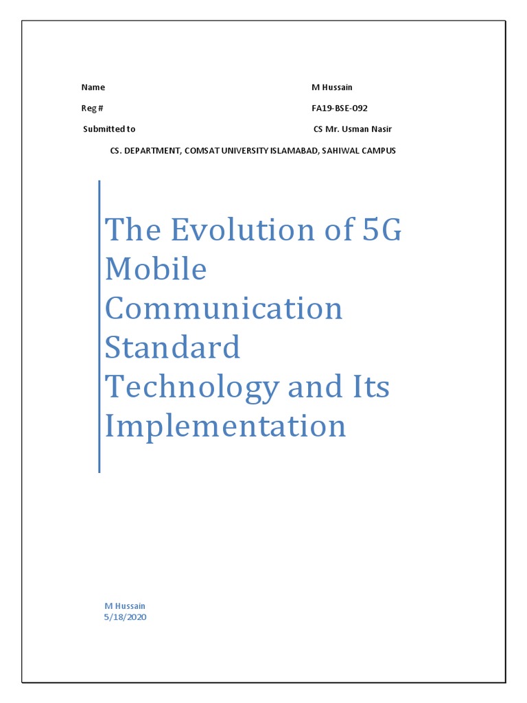 5G Tech Evolution for CS Students | PDF | 4 G | 3 G