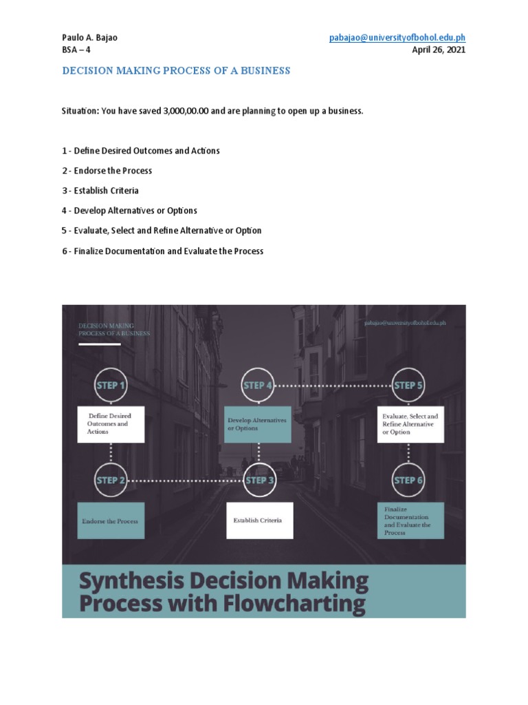 Business Decision-Making Guide | PDF | Decision Making | Goal