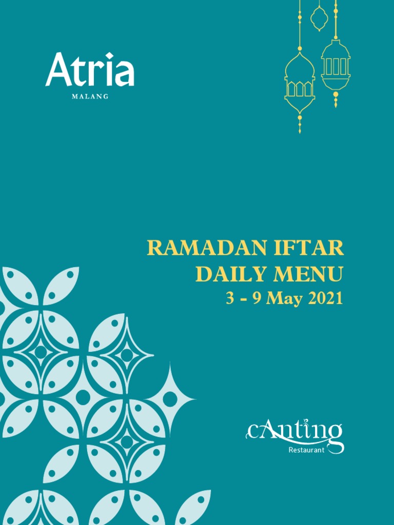 Ramadan Iftar Menu Highlights | PDF | Prepared Foods | Eating Behaviors ...