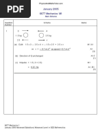 January 2005 6677 Mechanics M1: Mark Scheme