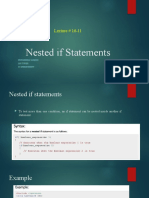 Lecture 10 Nested-if-Statements