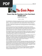 03-11-08 CrisisPapers-Peace May Be Possible in The Post-Bush