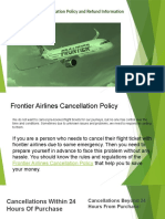 Frontier Airlines Cancellation Policy