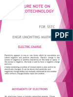 Lecture Note On Electrotechnology: For SSTC BY Engr Umonting Maxwel