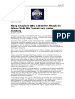 03-11-08 OEN-Navy Chaplain Who Called For Attack On Islam Fi