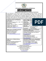 Public Notice: Law & Justice Commission of Pakistan