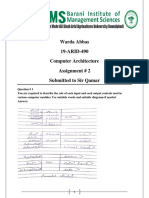 19-ARID-490 - Warda Abbas (Computer Architecture - Assignment #2)