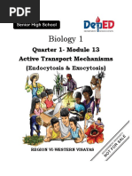 Biology 1: Quarter 1-Module 13 Active Transport Mechanisms