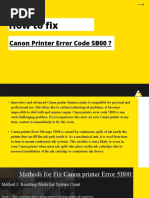 Canon Printer Error Code Guide | PDF