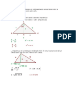 Teoremas y aplicaciones de triángulos rectángulos