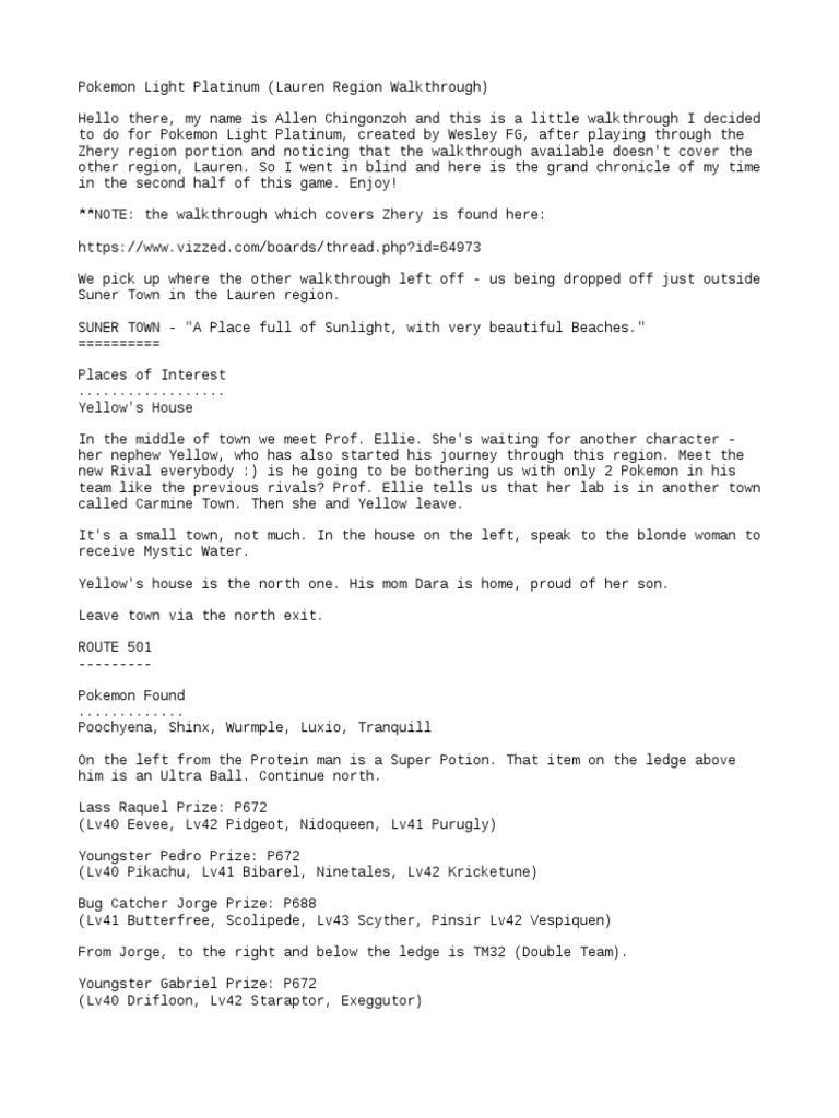 pokemon-light-platinum-lauren-region-walkthrough-pdf-video-games-pok-mon